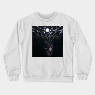 Scream in darkness under the moon cycle Crewneck Sweatshirt